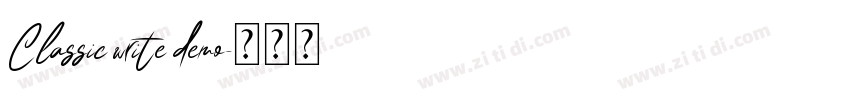 Classic write demo字体转换